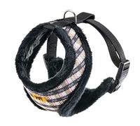 Ferplast Nikita Fur M Arnés para Perros, Transpirable, Piel Ecológica Suave, Circunferencia Ajustable, Tartán