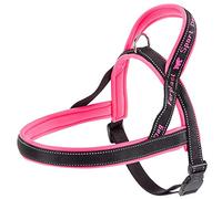 Ferplast Pettorina Cane SPORT DOG, Pettorina Cane Taglia Grande, Pettorina Svedese, Imbottitura Soffice, Cuciture riflettenti, Chiusura con Clip a Scatto, Etichetta per nome dell'animale, Fucsia