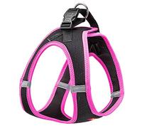 Ferplast Pettorina Cane Taglia Grande KAORI XL, Pettorina Cane Traspirante, Imbottita e Regolabile, Facile da Indossare, Bordi Riflettenti, Torace 54-60 cm. Rosa