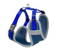 Ferplast Pettorina Cane Taglia Piccola NIKITA XS, Pettorina Gatto Traspirante, Imbottita e Regolabile, Facile da Indossare, Bordi Riflettenti, Torace 28-40 cm. Blu
