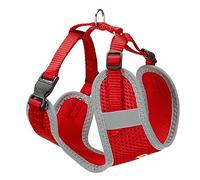 Ferplast Pettorina Cane Taglia Piccola NIKITA XXS, Pettorina Gatto Traspirante, Imbottita e Regolabile, Facile da Indossare, Bordi Riflettenti, Torace 22-33 cm. Rosso
