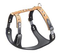 Ferplast Pettorina vera pelle naturale cani cane imbottita borchie GIOTTO LUXOR BEIGE P