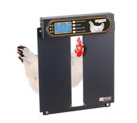 Ferplast Puerta para gallinero Apertura y Cierre Automático, Temporizador Programable, Fabricada en Aluminio, Panel Solar y Batería Recargable, 28 x 4 xh 38 cm.