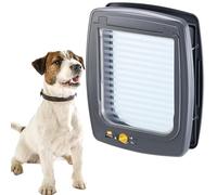 Ferplast Puerta para Perros Medianos, Gatera, Entrada y Salida controlables 4 vías, Protección contra Corrientes de Aire, Túnel Completo, Swing 11 Puerta Perro Gatera, Gris