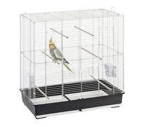Ferplast Sonia XL, Jaula para cacatúas y periquitos, Jaula Grande para pájaros con 2 comederos giratorios, 6 Perchas, 2 cajones extraíbles, 99,5 x 53 x 108 cm