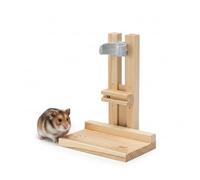 FERPLAST Soporte Bidón para Hamsters 75 CC y 150 CC, en Madera, Hamster, Ratones