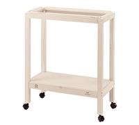Ferplast Stand Giulietta 4, soporte de madera para jaula, 57x30x70 cm | Base con estante inferior y 4 ruedas para la jaula Ferplast Giulietta 4; práctica para ordenar los accesorios