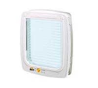 Ferplast Puerta para Perros Grandes, Gatera, Entrada y Salida controlables 4 vías, Protección contra Corrientes de Aire, Swing 15 Tamaño Grande, Puerta Perro Gatera, Blanco