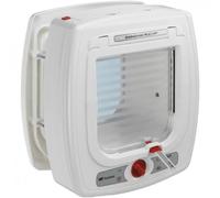 Ferplast Gatera Microchip, Puerta para Gatos, Collar Gato Incluido, Entrada y Salida controlables 4 vías, Protección contra Corrientes de Aire, Swing Microchip, Blanco