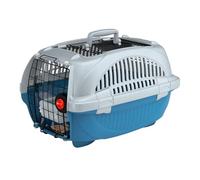 Ferplast Transportín Gato, Transportín Perro Pequeño hasta 5 Kg, Techo Abrible, con Cojín y Comedero, 34 x 50,7 x h 30 cm, Transportín Mascotas Rígido Atlas 10 Open Deluxe