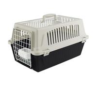 Ferplast Transportín Gato, Transportín Perro Pequeño y Gatos hasta 5 Kg, Techo Abrible, con Cojín y Comedero, 32,5 x 48 x h 29 cm, Transportín Mascotas Rígido Atlas 10 Open