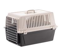 Ferplast Transportín Gatos, Transportín Perro Mediano Pequeño y Gatos hasta 15 Kg, Puerta de Hierro Plastificado, Ranuras de Ventilación, 40 x 60 x h 38 cm, Transportín Mascotas Rígido Atlas 30 EL