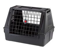 Ferplast Transportín Perros Coche Atlas Car Scenic 80, Transportin Perro Mediano MAX 20 Kg. Cerradura de Seguridad, Compartimentos portaobjetos, Alfombrilla de Drenaje incluida, 82 x 51 x h 61 cm.