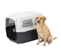 Ferplast Transportín Perro Muy Grande Avión Homologado IATA MAX 45Kg | Ultra-resistente para perros potentes, cierre máxima seguridad, aeración panorámica - 93 x 65 x 68 cm