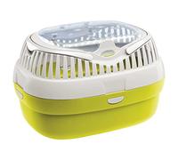 Ferplast Trasportín para Conejos, Conejillos de Indias y Ratones ALADINO Large Jaula de Viaje para roedores y Conejos, Plástico, Rejillas de ventilación, Cómoda asa, 36 x 26 x h 23 cm Verde