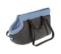 Ferplast Trasportino Gatto BORSELLO, Trasportino per Cani, Zaino per Cani, Manici Regolabili, Cinghia di sicurezza, Lavabile a 30°, Max 6 Kg, 37 x 21 x h 22,5 cm, Azzurro