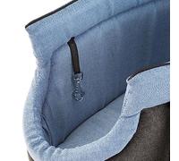 Ferplast Trasportino Gatto BORSELLO, Trasportino per Cani, Zaino per Cani, Manici Regolabili, Cinghia di Sicurezza, Lavabile a 30°, Max 8 Kg, 43 x 24 x h 24 cm, Azzurro