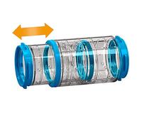 Ferplast Tubo de juego para jaula de hámster | Túnel telescópico de 8 pulgadas, se extiende de 4.9 L a 8 L, 2.4 Diámetro - pulgadas, transparente (84816099US1)