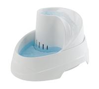 Ferplast Fuente automática para Gatos y Perros Vega, dispensador de 2 litros de Agua para Animales, Incluye Filtro de carbón Activo, 23 x 30 x h 16 cm Blanco