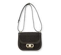 Ferragamo - Bolso bandolera Double Gancini North-South (Xs) - Bags - Mujer - Negro - ONE SIZE -