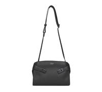 Ferragamo - Bolso de hombro de cuero negro con hebillas Gancini - Bags - Hombre - Negro - ONE SIZE -