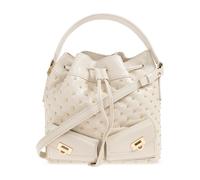 Ferragamo - Bolso de Piel con Cierre de Cordón - Bags - Mujer - Beige - ONE SIZE -