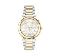 Ferragamo Collection Reloj de lujo para mujer con una pulsera de dos tonos con una caja de dos tonos y esfera plateada, Two Tone-SFU200423, OS, Ferragamo | Ferragamo Legacy