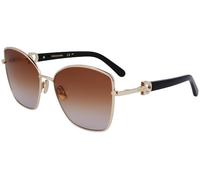 FERRAGAMO SF312SR C60 745 GOLD/BROWN GRADIENT Amarillo, Marrón, Dorado