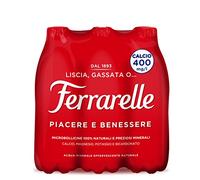 Ferrarelle Agua mineral efervescente natural, 6 x 0,5 l