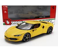 2021 Ferrari 296 GTB Hybrid 830HP V6 Amarillo 1:18 Bburago 16018