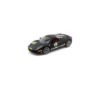 Ferrari 458 Challenge BCT90 de Hot Wheels, negro mate, n. 12, escala 1/18, modelo de coche fundido a presi n de Hotwheels.