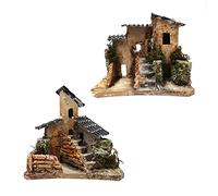 Ferrari & Arrighetti Casita Rústica para Belén de Madera/Cartón, 10×13×13 cm - 1 Pieza Surtida (Modelo Aleatorio)