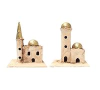 Ferrari & Arrighetti Casitas Árabes o Morunos para Decorar el Belén (2 módulos) - Pesebres Bertoni (Paquete de 2 Piezas)