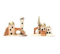 Ferrari & Arrighetti Casitas morunas con cúpula Dorada (2 módulos) - Pesebres Bertoni