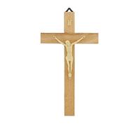 Ferrari & Arrighetti Crucifijo de Pared de Madera con Cristo de plástico - 20 cm