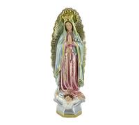 Ferrari & Arrighetti Imagen Virgen de Guadalupe de Yeso Perlado Pintada a Mano - 30 cm