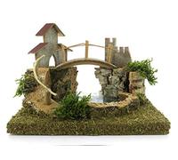 Ferrari & Arrighetti - Lago de montaña con puente y árbol, madera, multicolor, talla única