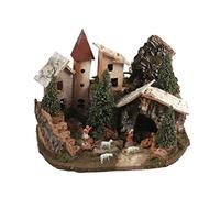 Ferrari & Arrighetti Portal de Belén con Luces LED y Figuras del Nacimiento Incluidas - Pesebres Bertoni