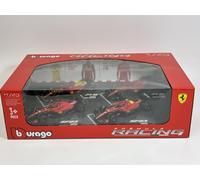 Ferrari Carreras F1 4 Coche Set Leclerc #16 Sainz #55 1:43 Escala Bburago