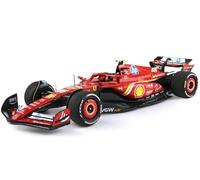 FERRARI F1 SF-24 TEAM SCUDERIA FERRARI N 55 3rd MONACO GP 2024 CARLOS SAINZ - CON VETRINA - WITH SHOWCASE RED BLACK