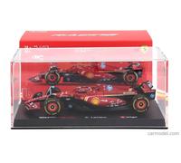 Burago Ferrari SF-24 Charles Leclerc #16 ganador Monaco GP 2024 - Modelo realista coche a escala 1:43 - Color rojo Licencia Oficial Ferrari