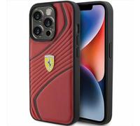 Funda Para iPhone 15 Pro Ferrari De Cuero Sintético Rojo