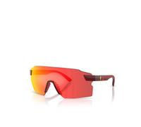 Scuderia Ferrari Hombre Sunglass FZ6024U - Color del Marco: Burdeos rojo, Color de la Lente: Gris Oscuro Espejado Rojo/Amarillo