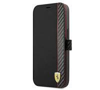 Ferrari FESAXFLBKP13LBK On Track Carbon Stripe - Funda para iPhone 13 Pro / 13 de 6,1", Color Negro