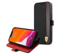 Ferrari FESAXFLBKP13SBK On Track Carbon Stripe - Funda para iPhone 13 Mini (5,4"), Color Negro