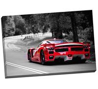 Ferrari FFX - Lienzo decorativo para pared, diseño de carreras en blanco y negro, 76,2 x 50,8 cm