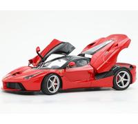 FERRARI LAFERRARI 2013 - SILVER RIMS - CON VETRINA - WITH SHOWCASE ROSSO CORSA 322 - RED