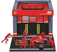 Ferrari Pit Stop F1 Diorama Auto Charles Leclerc SF-24 Cambio Neumáticos 1/43