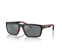Ferrari Scuderia Hombre FZ6003U 504/6G Gafas de sol Inyectado Negro Gris Cuadrada Reflejado Espejo