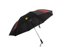 Ferrari Scuderia Paraguas compacto con Scudetto - Negro - Talla única | Edición Especial, Diseñado para los seguidores de McLaren, Marca del equipo McLaren Formula 1, Manga corta con escote redondo